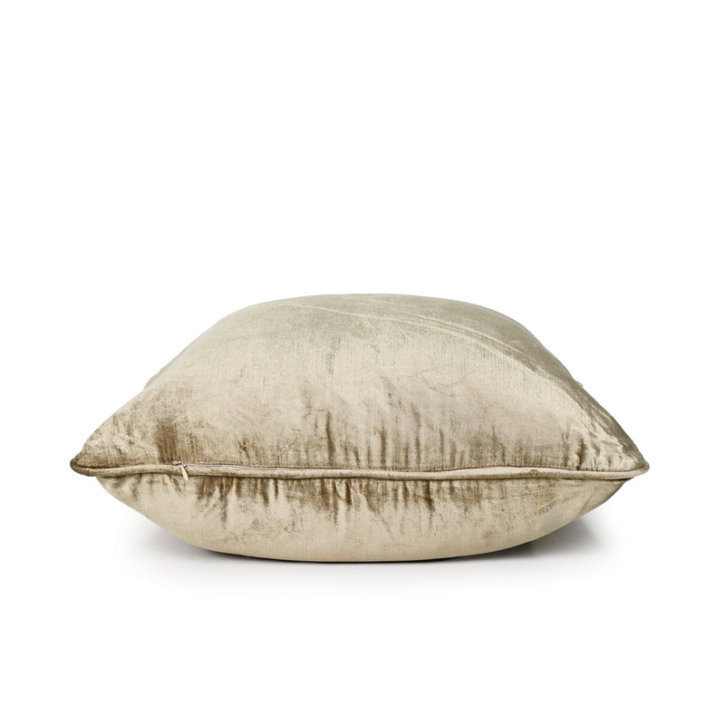 Coco Piped Velvet Cushion - Vintage Gold