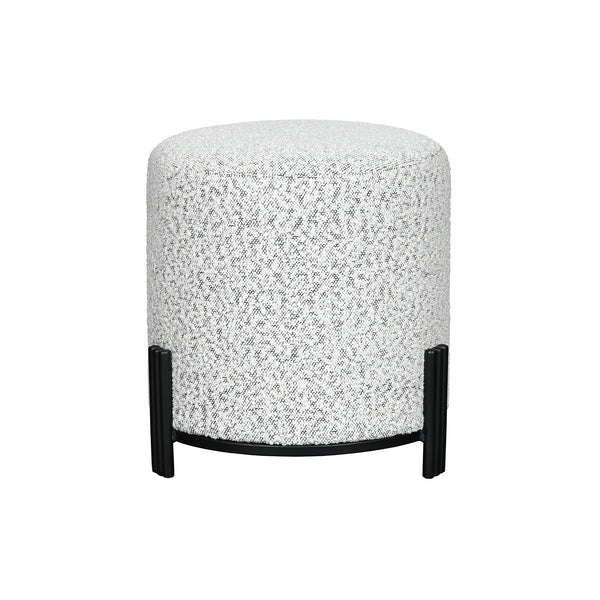 Luca Ottoman Small - Black & White Boucle