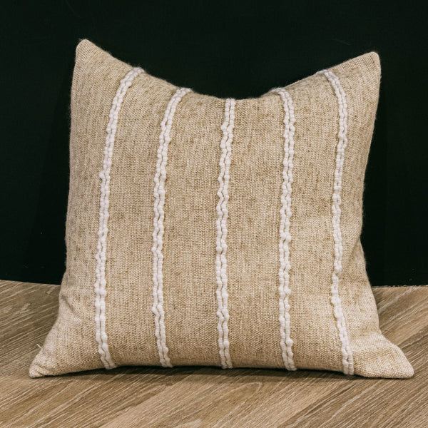 Darby European Cushion - Natural & White