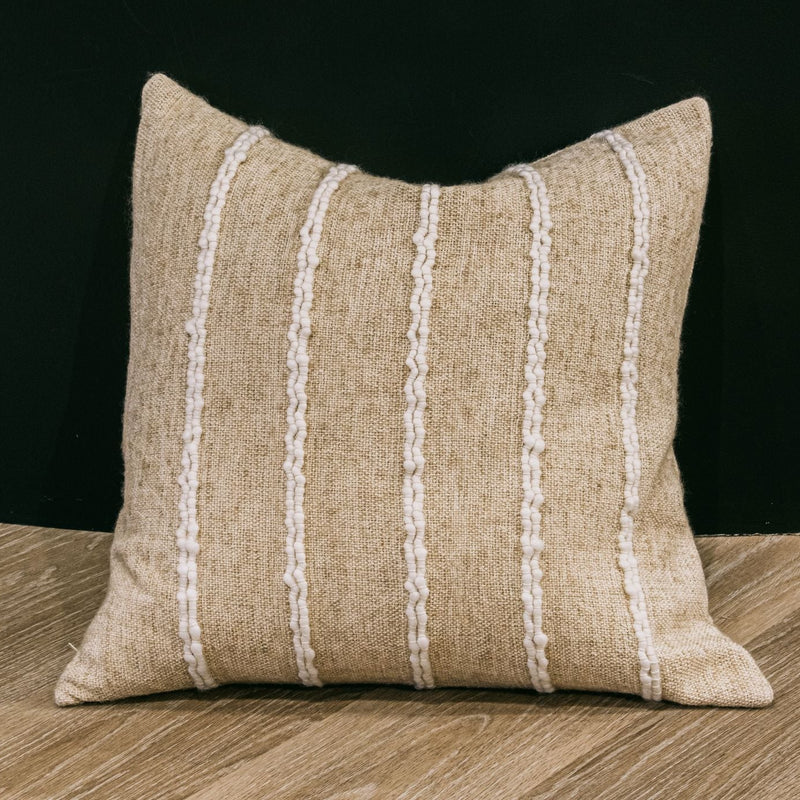 Darby European Cushion - Natural & White