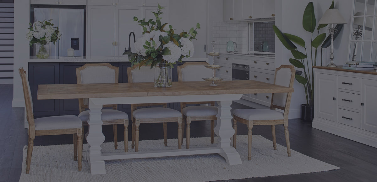 Featuring a statement natural edge, the Ignacio is crafted from native West Australian solid Marri timber, bringing raw beauty and strength to the dining room.