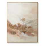 Dreamscape Hand Painted Wall Art - Cream Brown