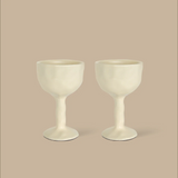 Drift Goblet Pair - Ivory