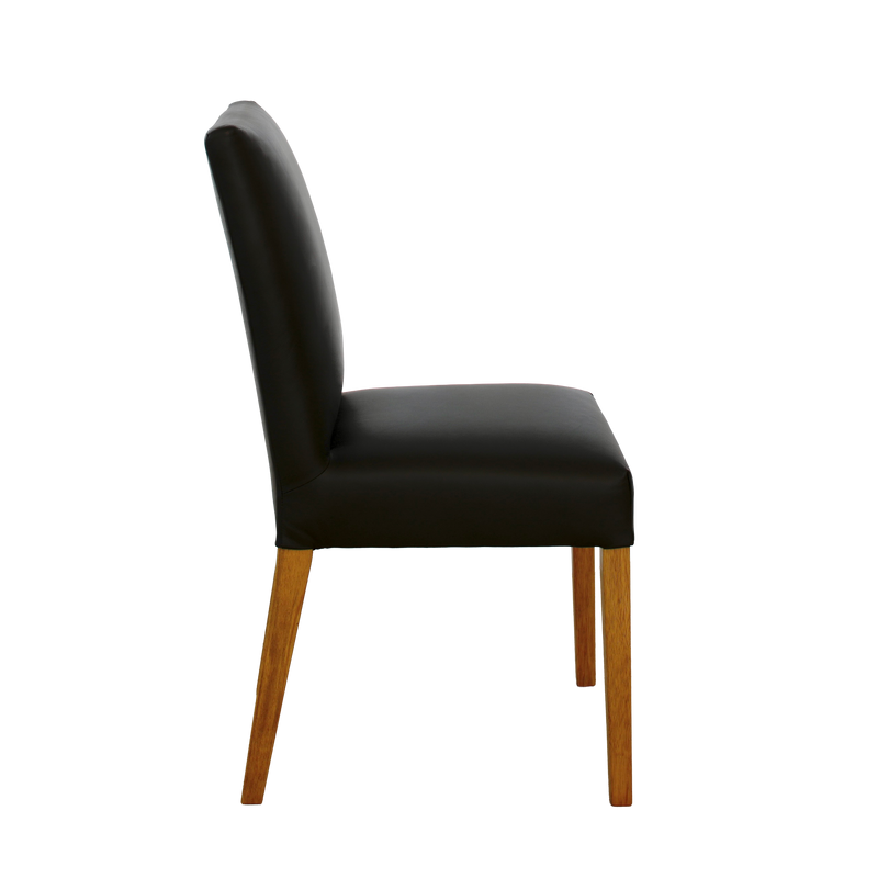 Denmark Full Leather Dining Chair - Black