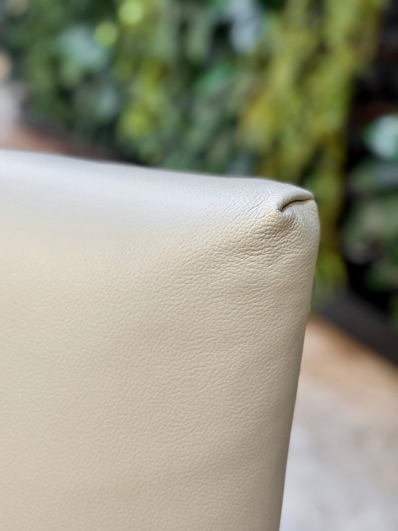 Denmark Full Leather Dining Chair - Ivory