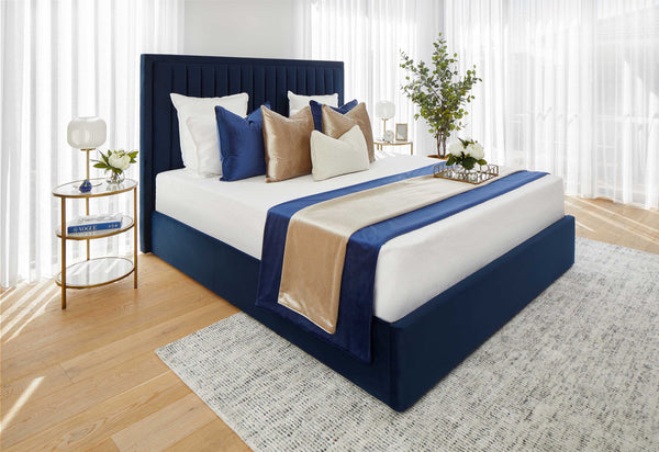 Edison Bed - Blue Velvet