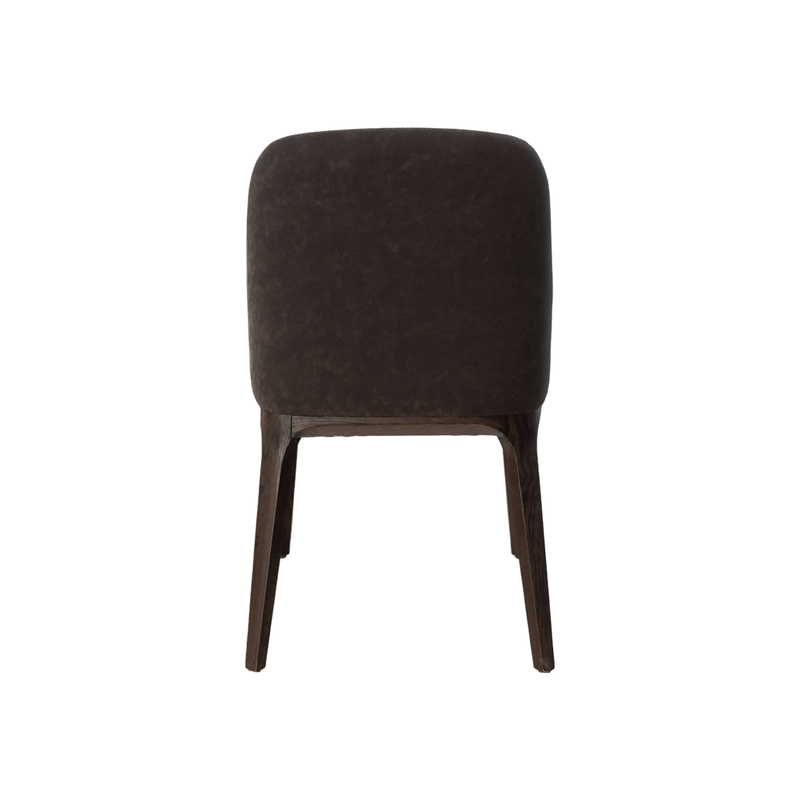 Ellery Liburd Ellery Dining Chair - Noir with Walnut Legs – The Furniture Gallery