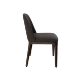 Ellery Dining Chair - Noir with Walnut Legs