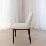 Ellery Dining Chair - Ecru with Ebony Legs