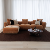 Enzo 3 Seater Chaise Lounge - Grace Cookie