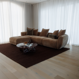 Enzo 3 Seater Chaise Lounge - Grace Raisin
