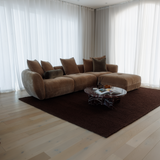 Enzo 3 Seater Chaise Lounge - Grace Raisin