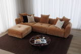 Enzo 3 Seater Chaise Lounge - Grace Cookie