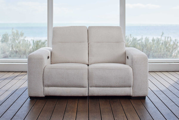 Evelyn 2 Seater Power Reclining Sofa - Pearl