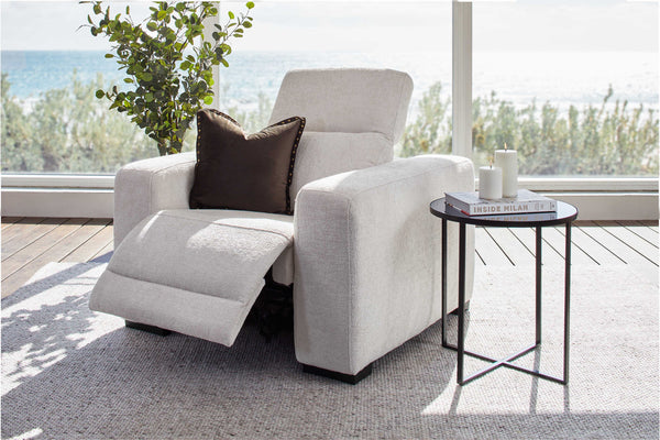 Evelyn Single Power Recliner - Pearl