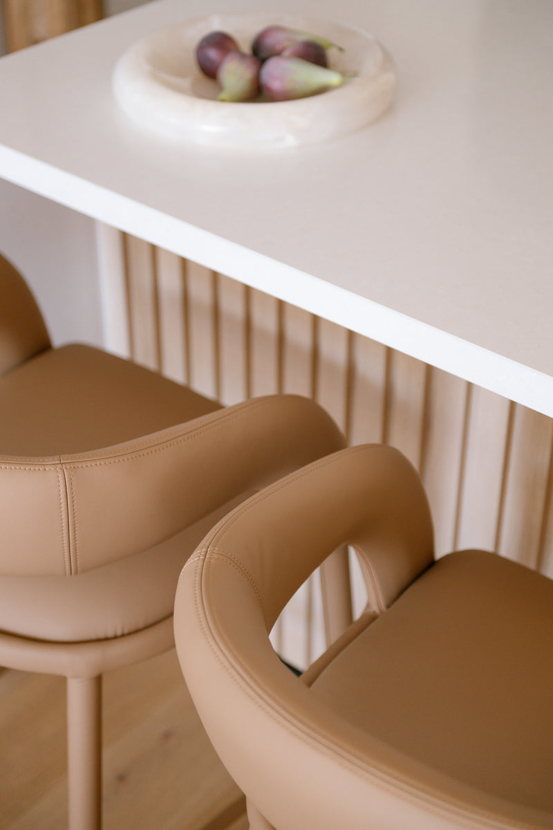 Pablo Counter Stool - Vegan Leather Butterscotch