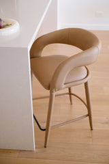 Pablo Counter Stool - Vegan Leather Butterscotch