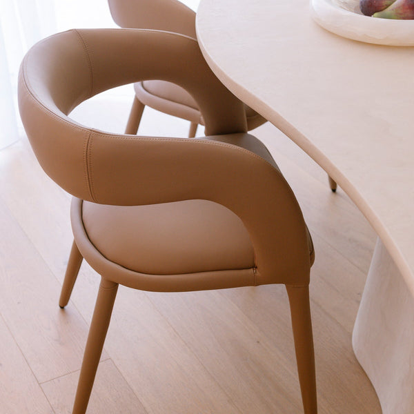 Pablo Dining Chair - Vegan Leather Butterscotch