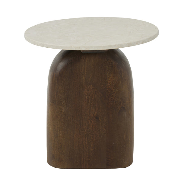 Loma Marble/Timber Side Table