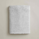 Cultiver Linen Queen/King Flat Sheet with Border - Pinstripe