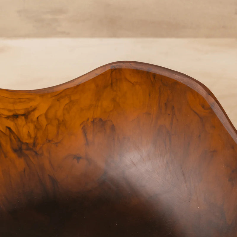 Flow Resin Large Salad Bowl - Earth