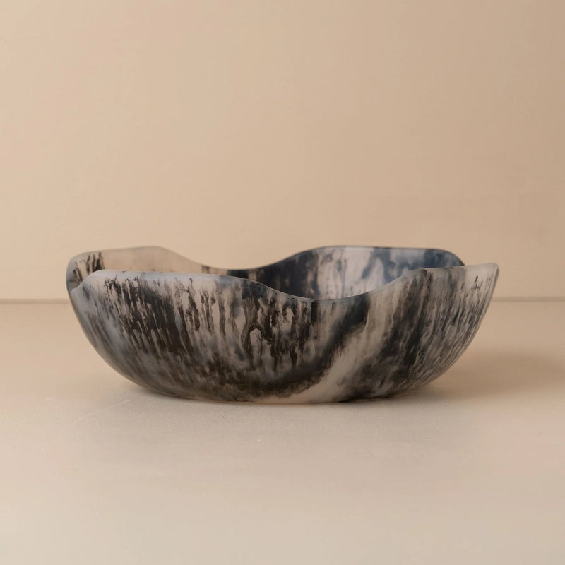 Flow Resin Large Salad Bowl - Smoke