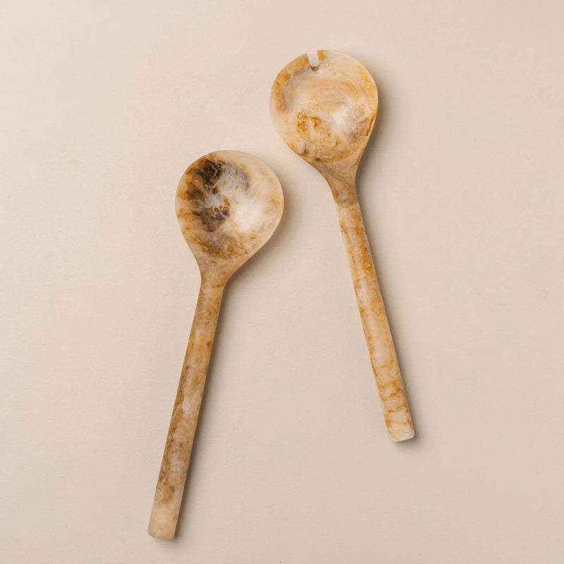 Flow Resin Salad Server - Iced Coffee