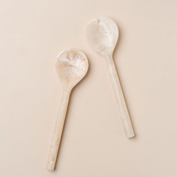 Flow Resin Salad Server - Shell