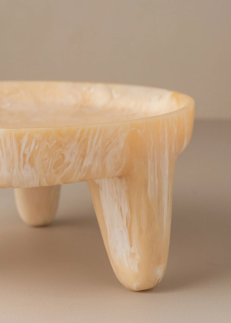 Flow Resin Structured Fruit Bowl - Shell