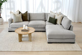Xavier 3 Seater Chaise Lounge - Pebble