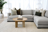Xavier 3 Seater Chaise Lounge - Pebble