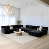 Valletta Corner Modular with Chaise - Mystique Caviar