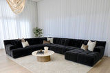 Valletta Corner Modular with Chaise - Mystique Caviar