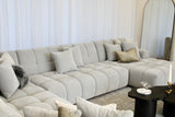 Valletta Corner Modular with Chaise - Mystique Grey Gum