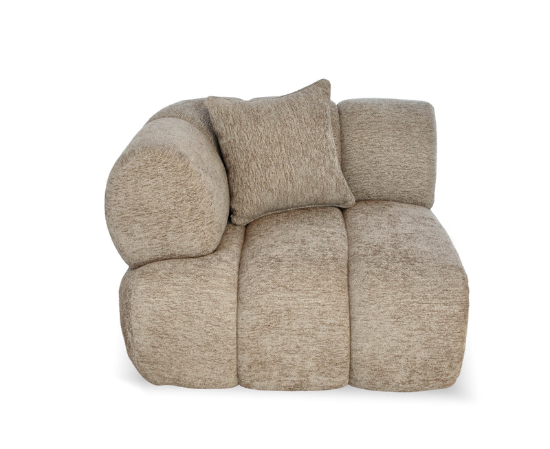 Savannah Single Seat with LHS Arm - Almond