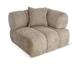 Savannah Single Seat with RHS Arm - Almond