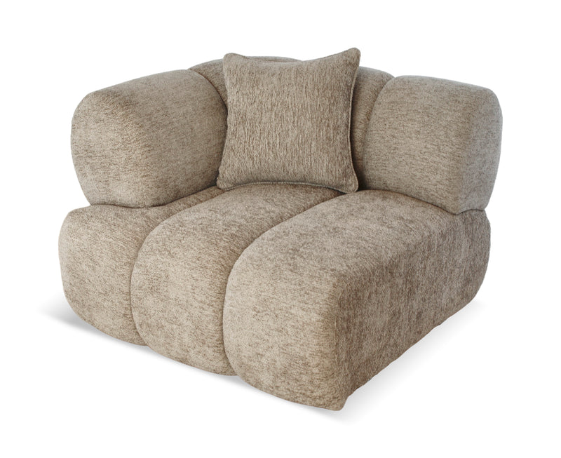 Savannah Single Seat with LHS Arm - Almond