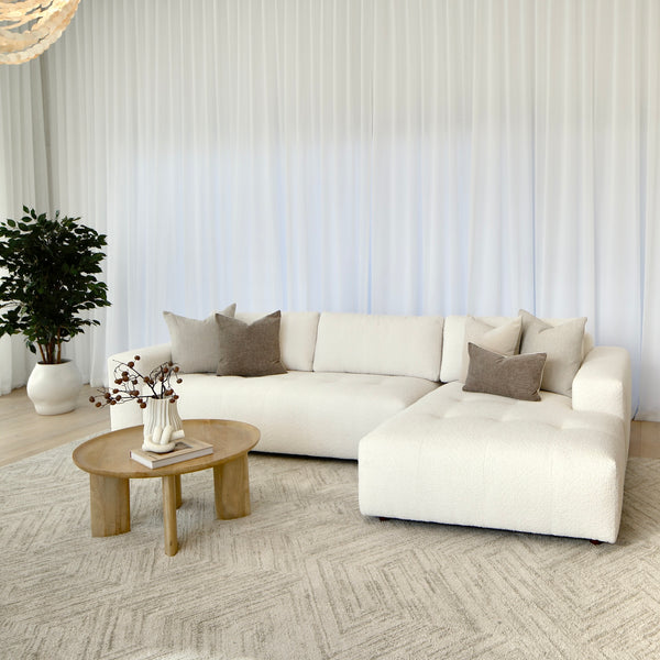 Lyla 3 Seater with Chaise - Cloud Optical