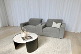 Newport 3 Piece Loveseat with Power Recliners - Top Storm
