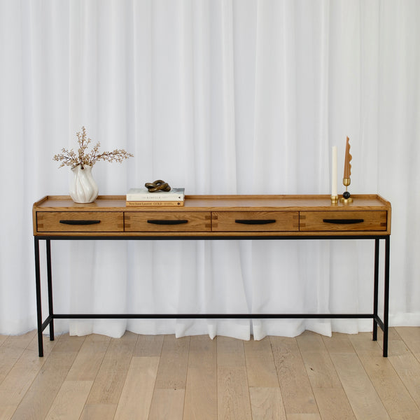 Portland 4 Drawer Console