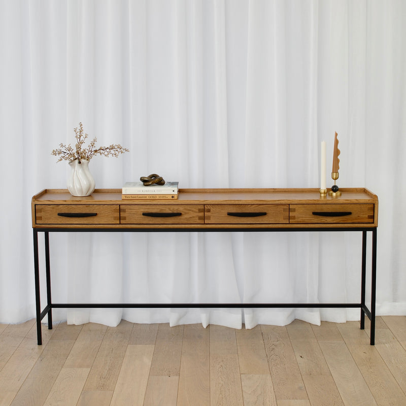 Portland 4 Drawer Console