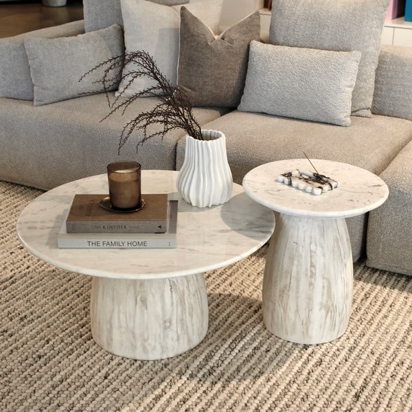 Sia Marble Wood Coffee Table