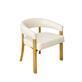 Berlin Dining Chair - White Boucle