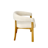 Berlin Dining Chair - White Boucle