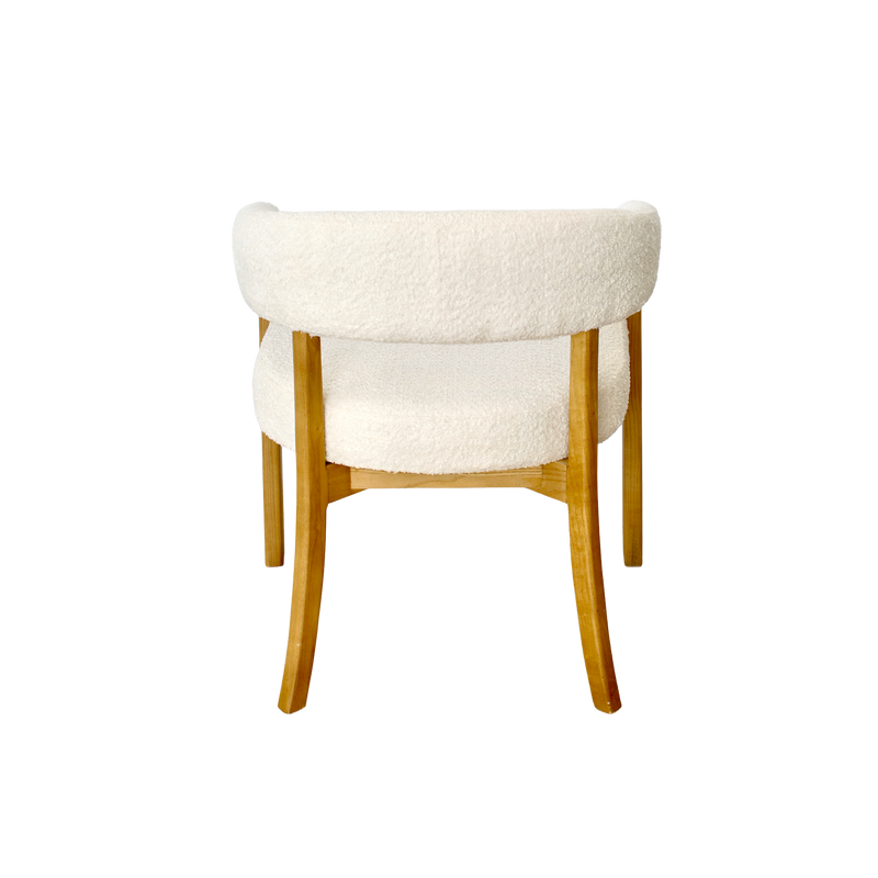 Berlin Dining Chair - White Boucle