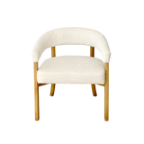 Berlin Dining Chair - White Boucle