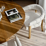 Berlin Dining Chair - White Boucle