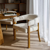 Berlin Dining Chair - White Boucle