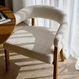 Berlin Dining Chair - White Boucle