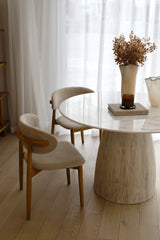 Sia Marble Wood Dining Table